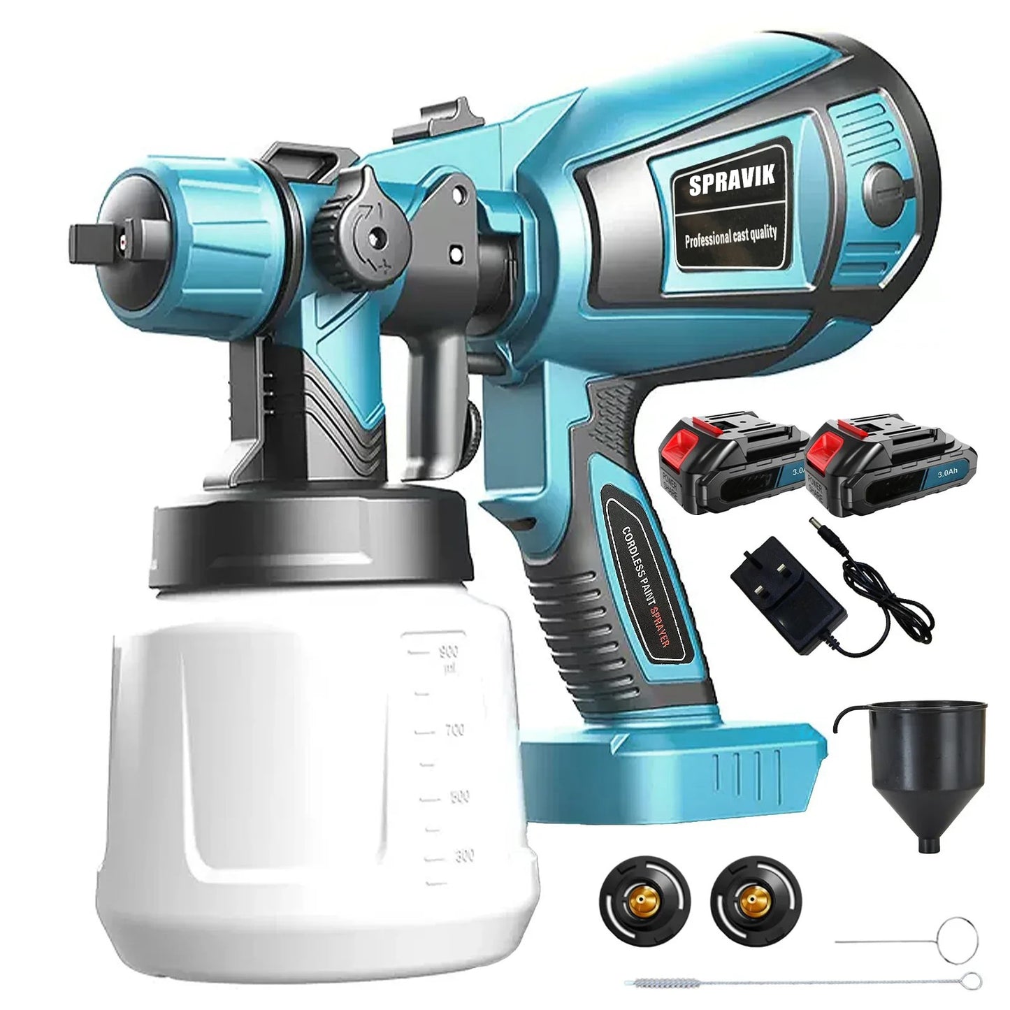 High-pressure Cordless Paint Sprayer with 2 FREE Batteries