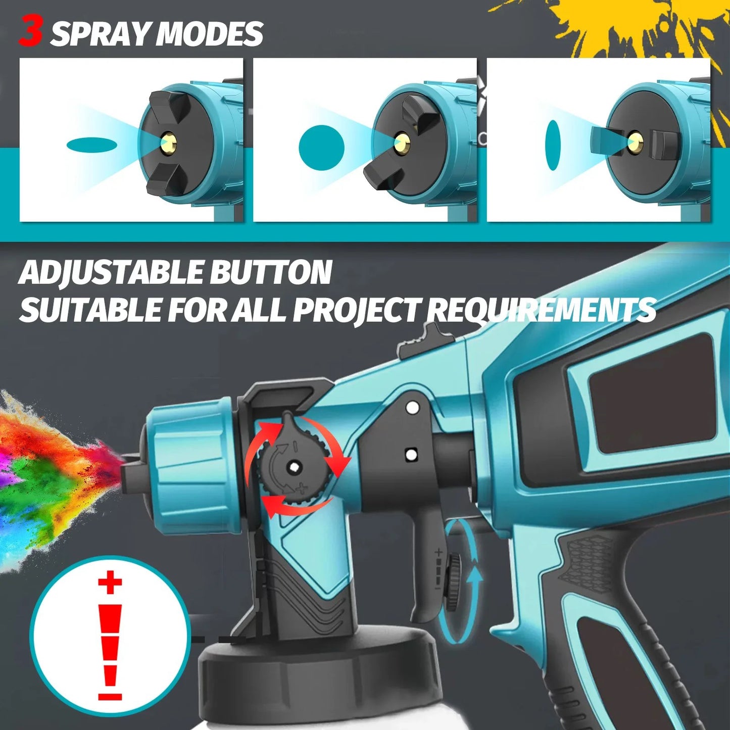High-pressure Cordless Paint Sprayer with 2 FREE Batteries