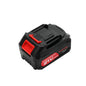 Black and red battery pack for paint sprayer